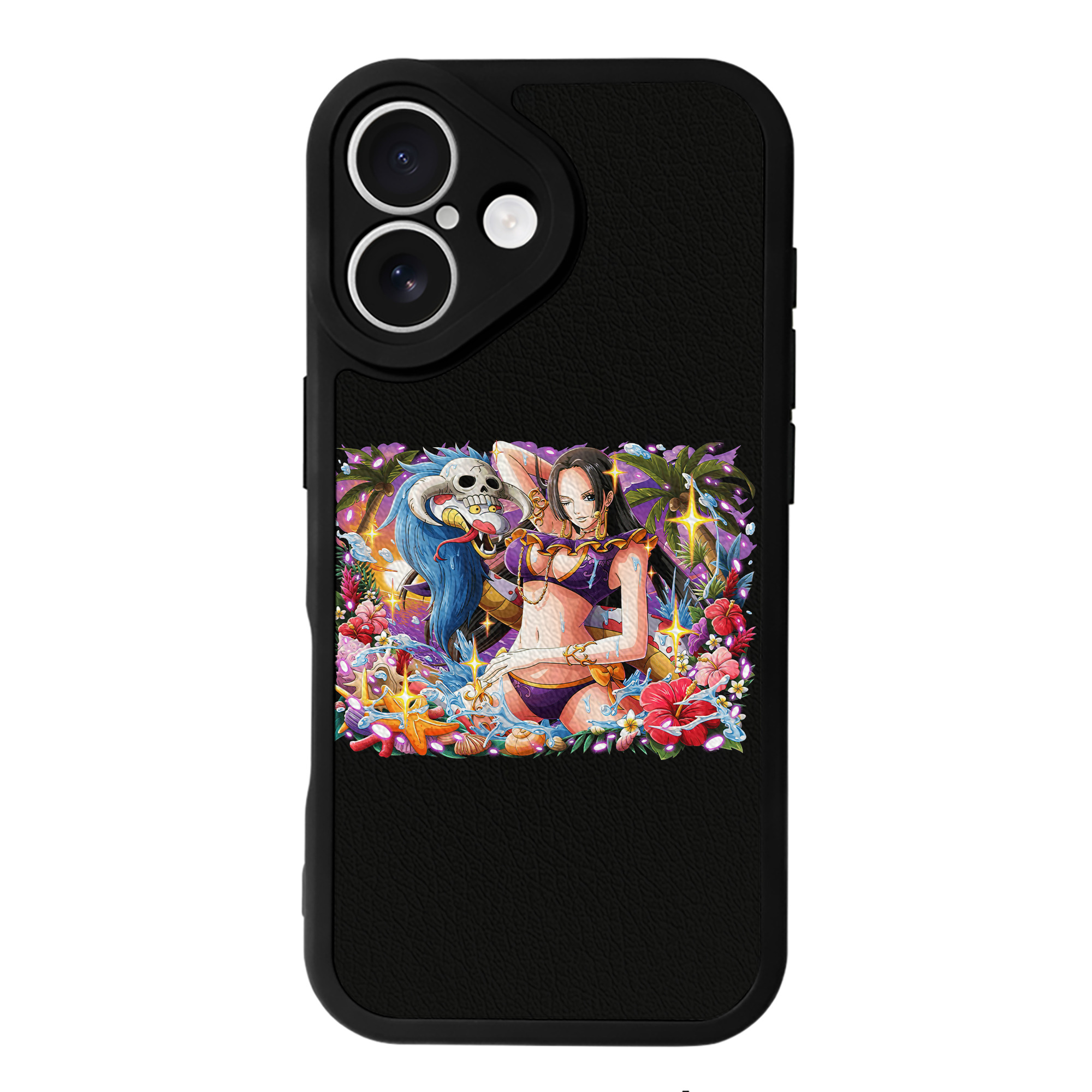 （画像用） ワンピース ボア・ハンコック ONE PIECE Boa·Hancock 【iPhone 16シリーズ対応】シリコンスマホケース（レザー調） 材質：シリコン